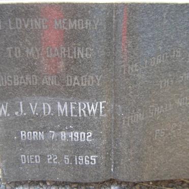 MERWE W.J., van der 1902-1965