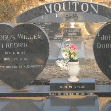 MOUTON Jacobus Willem Fredrik 1924-1983 &amp; Johanna Jacoba Dorothea FOUCHE 1931-1991