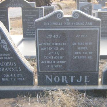 NORTJE Jacobus Johannes 1916-1964 &amp; Anna Catharina KRUGER 1915-1996