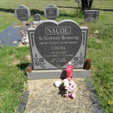 NAUDÉ Louisa nee DE KLERK 1940-1980