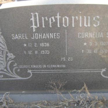 PRETORIUS Sarel Johannes 1898-1975 &amp; Cornelia S.E. 1907-1978