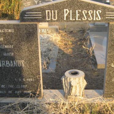 PLESSIS Jan Urbanus, du 1931-1983 &amp; Judith Margaretha OLIVIER 1933-