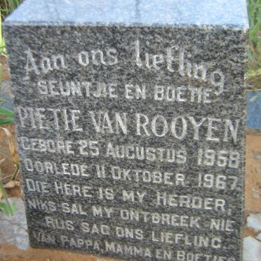ROOYEN Pietie, van 1958-1967