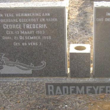 RADEMEYER George Frederik 1903-1956 &amp; Elsabe Johanna 1906-1985