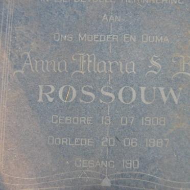 ROSSOUW Anna Maria S.B. 1908-1987