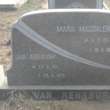 RENSBURG Jan Abraham, van 1911-1973 &amp; Maria Magdalena 1911-1992
