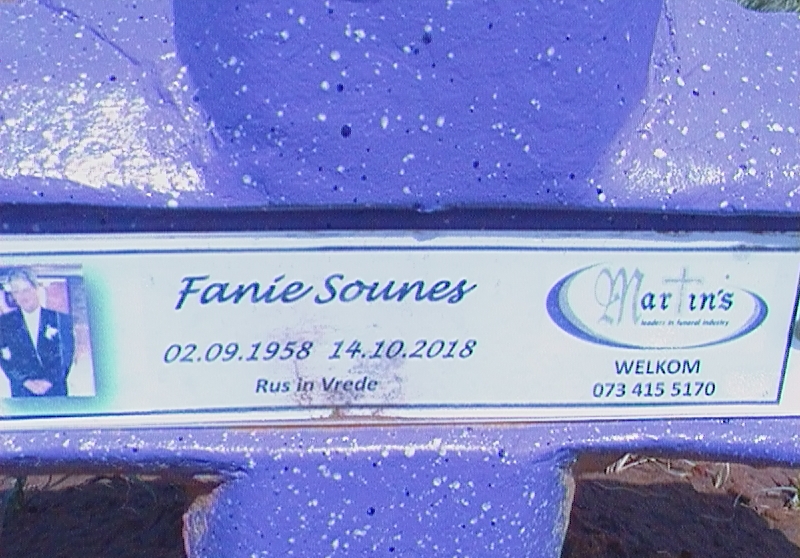 SOUNES Fanie 1958-2018