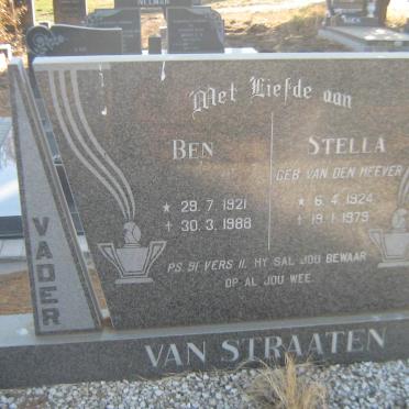STRAATEN Ben, van 1921-1988 &amp; Stella VAN DEN HEEVER 1924-1979