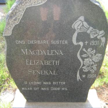 SENEKAL Magdalena Elizabeth 1931-1964