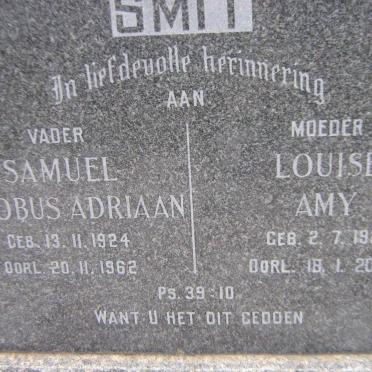 SMIT Samuel Jacobus Adriaan 1924-1962 &amp; Louisa Amy 1927-2010