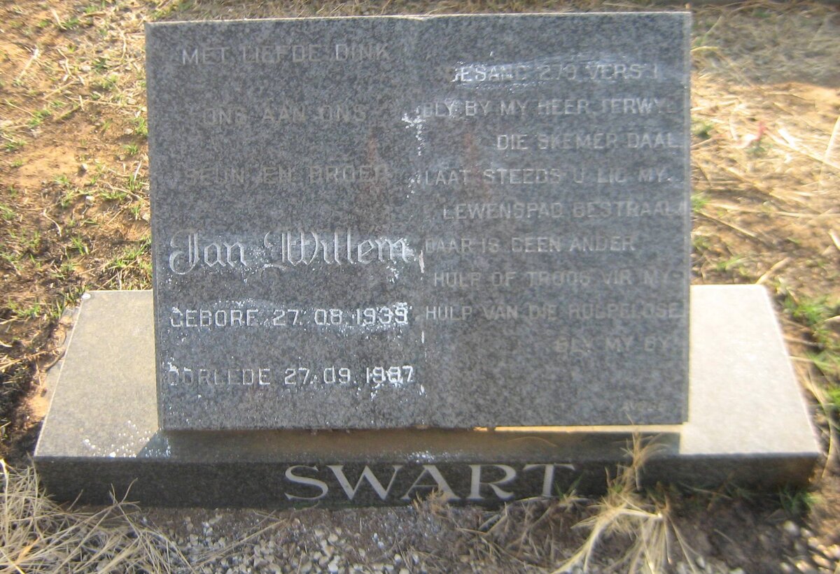 SWART Jan Willem 1939-1987