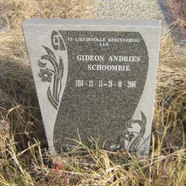 SCHOOMBIE Gideon Andries 1934-2006