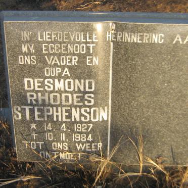 STEPHENSON Desmond Rhodes 1927-1984