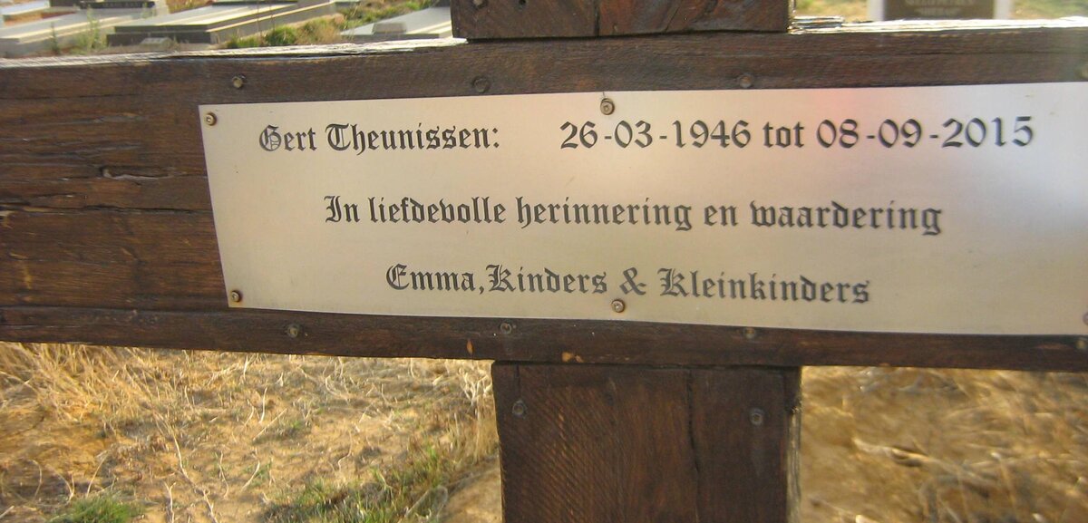 THEUNISSEN Gert 1946-2015