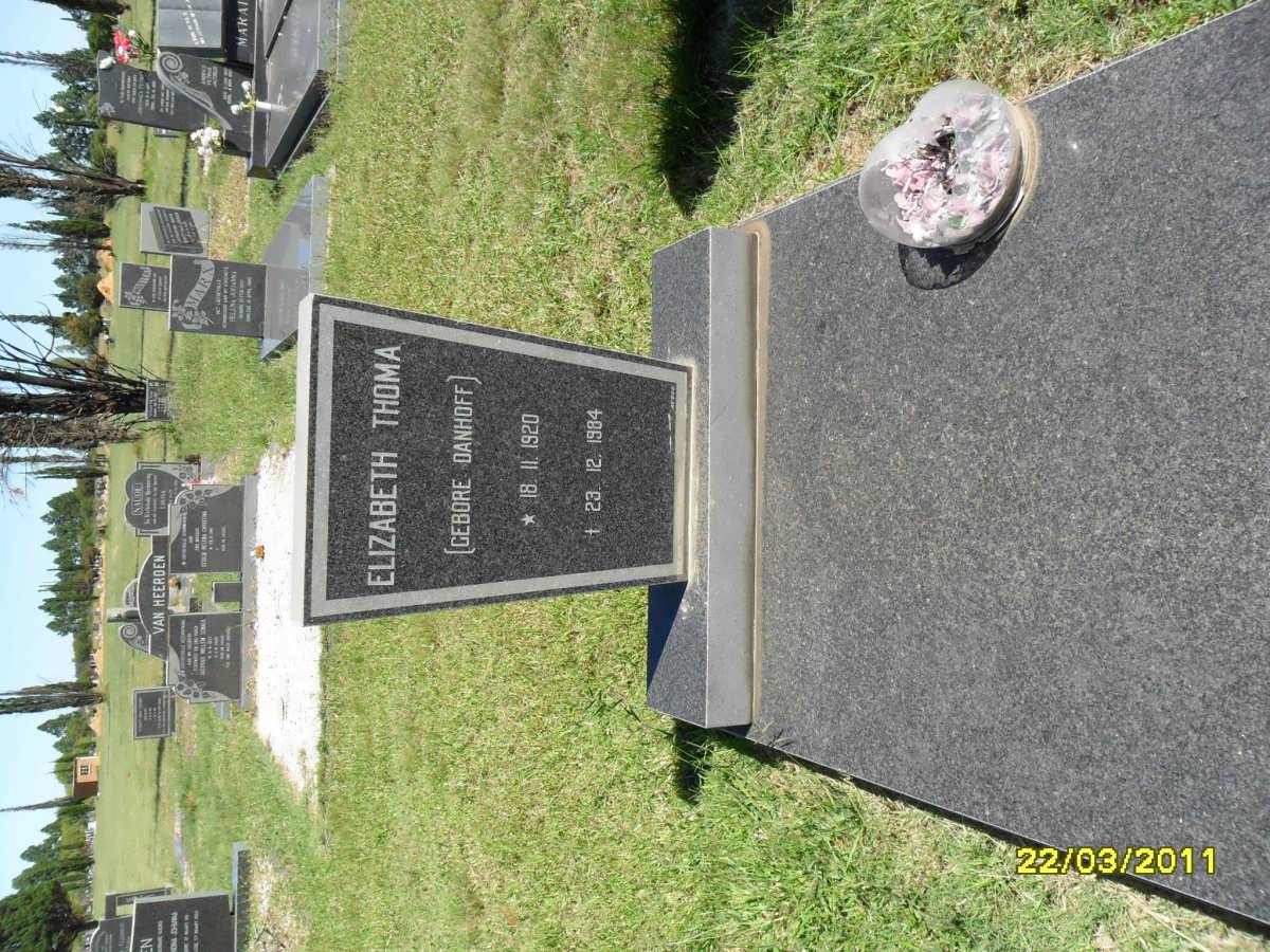 THOMA Elizabeth nee DANHOFF 1920-1984