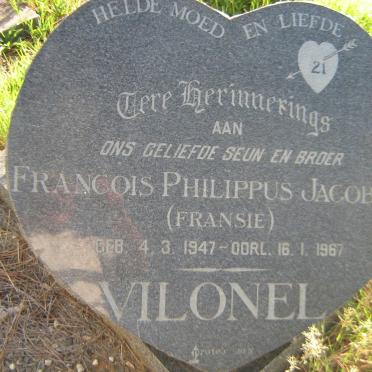 VILONEL Francois Philippus Jacobus 1947-1967