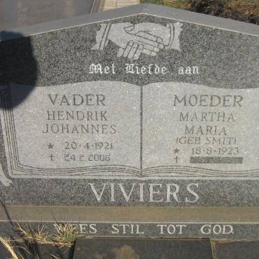 VIVIERS Hendrik Johannes 1921-2005 &amp; Martha Maria SMIT 1923-