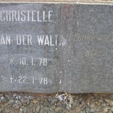 WALT Christelle, van der 1978-1978