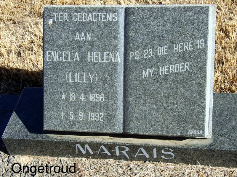 MARAIS Engela Helena 1896-1992