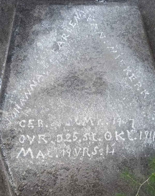 NIEKERK Johanna Catariena, van 1907-191? _2