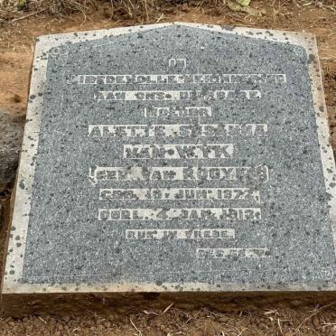 WYK Alette Susanna, van nee VAN ROOYEN 1872-1913