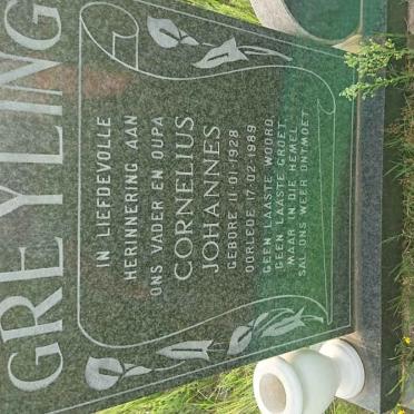 GREYLING Cornelius Johannes 1928-1989