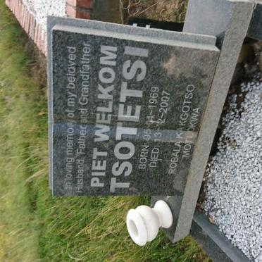 TSOTETSI Piet Welkom 1969-2007