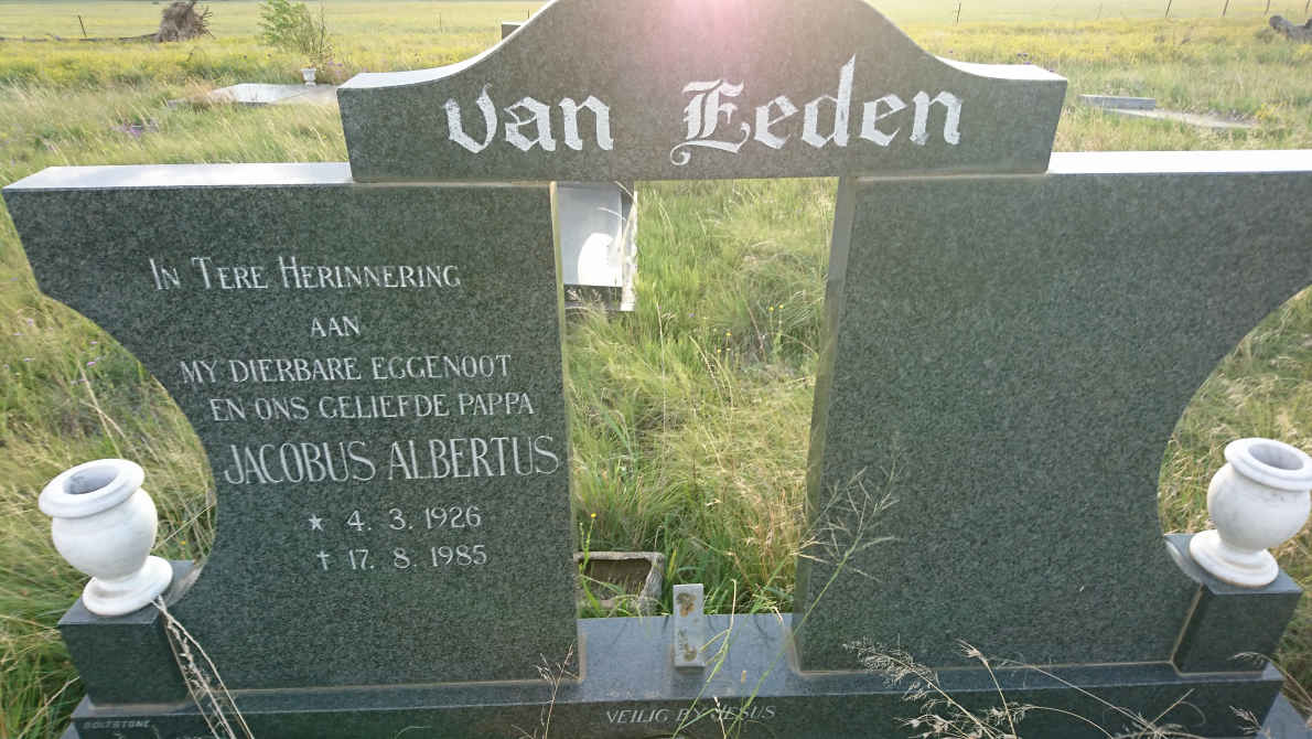 EEDEN Jacobus Albertus, van 1926-1985