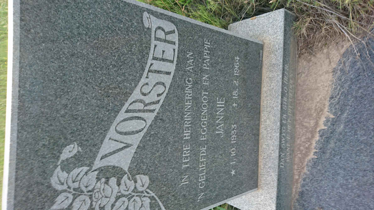 VORSTER Jannie 1933-1964
