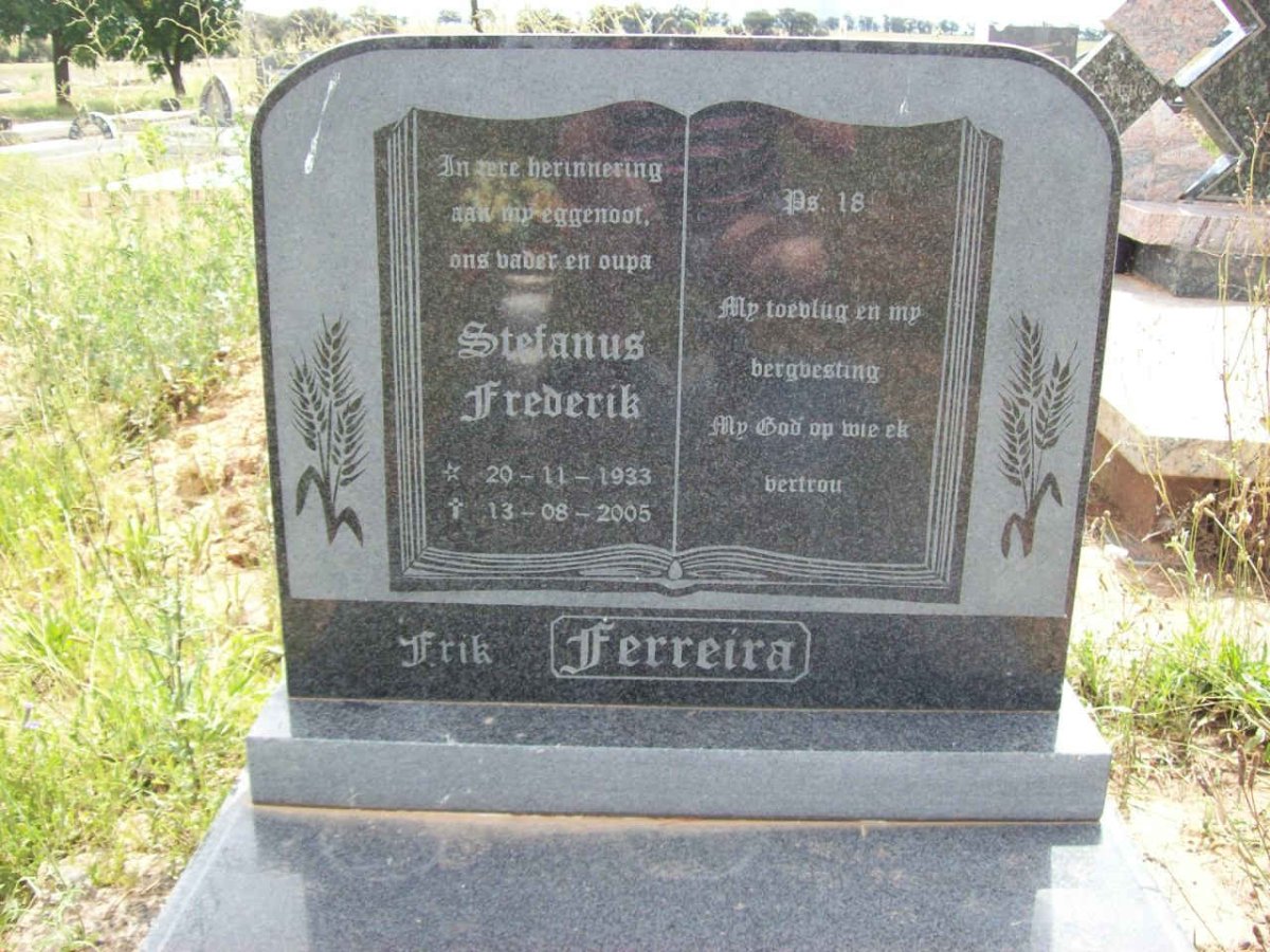 FERREIRA Stefanus Frederik 1933-2005