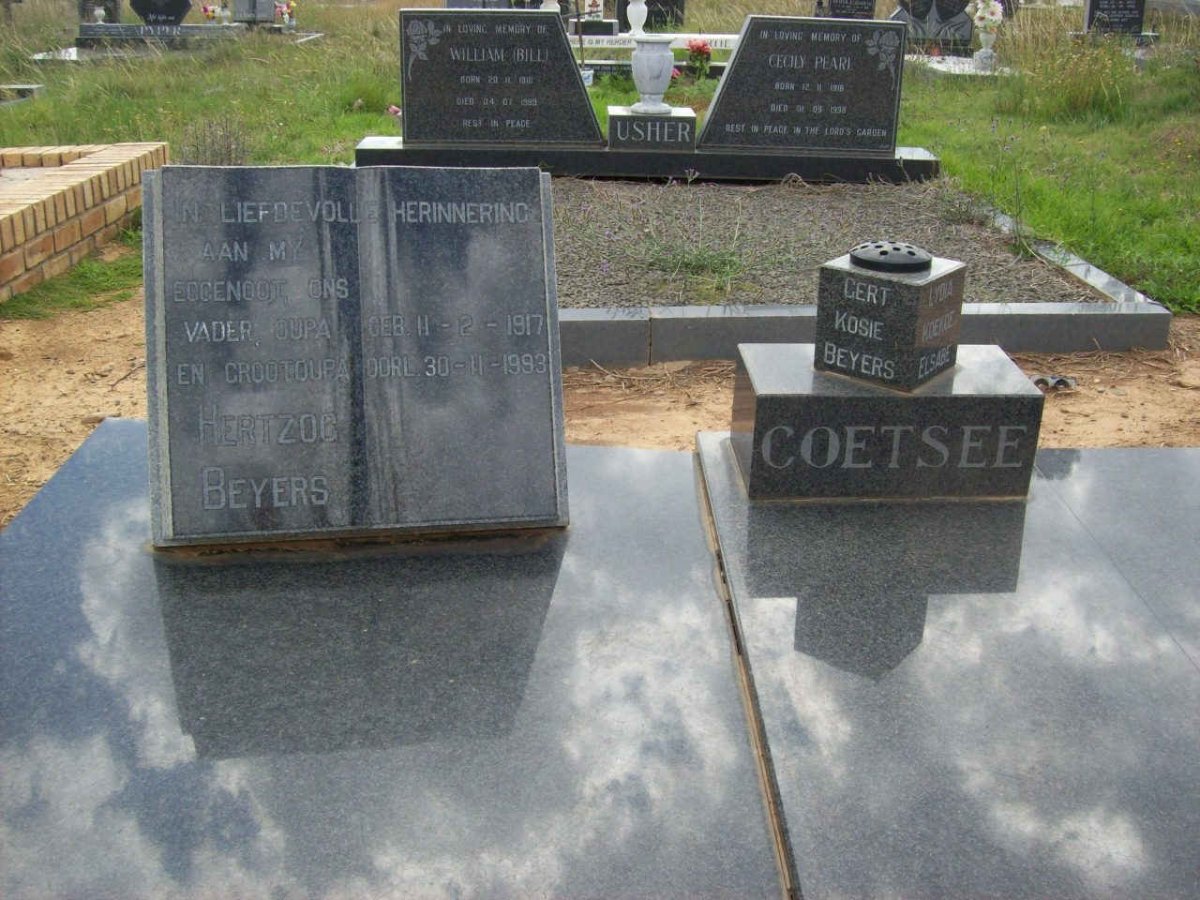 COETSEE Hertzog Beyers 1917-1993 :: COETSEE Hertzog Beyers 1953-2006 &amp; Elsje Elizabeth 1956-