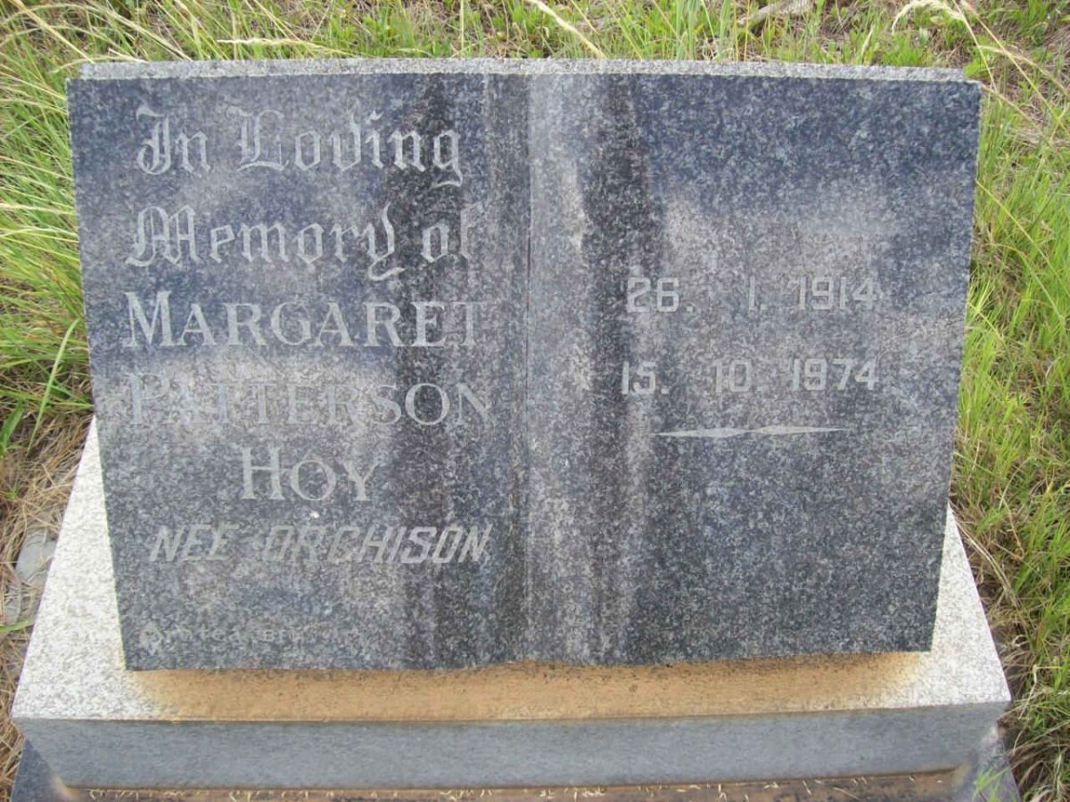 HOY Margaret Patterson nee ORCHISON 1914-1974