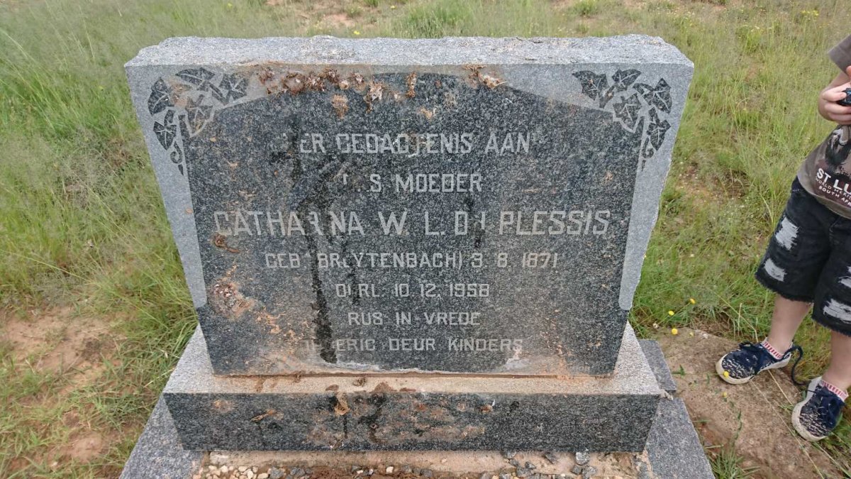 PLESSIS Catharina W.L., du nee BREYTENBACH 1871-1958