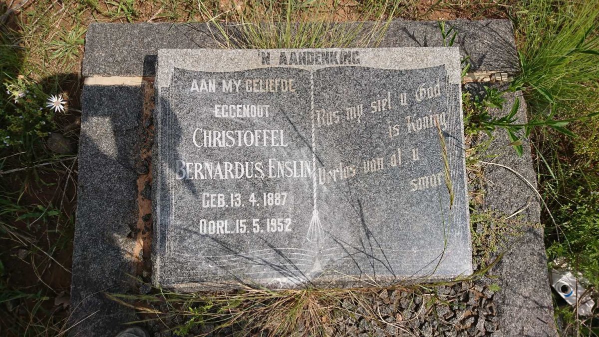 ENSLIN Christoffel Bernardus 1887-1952