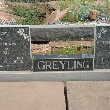 GREYLING Gert F. 1933-2013 &amp; Engela C. RABIE 1929-1997