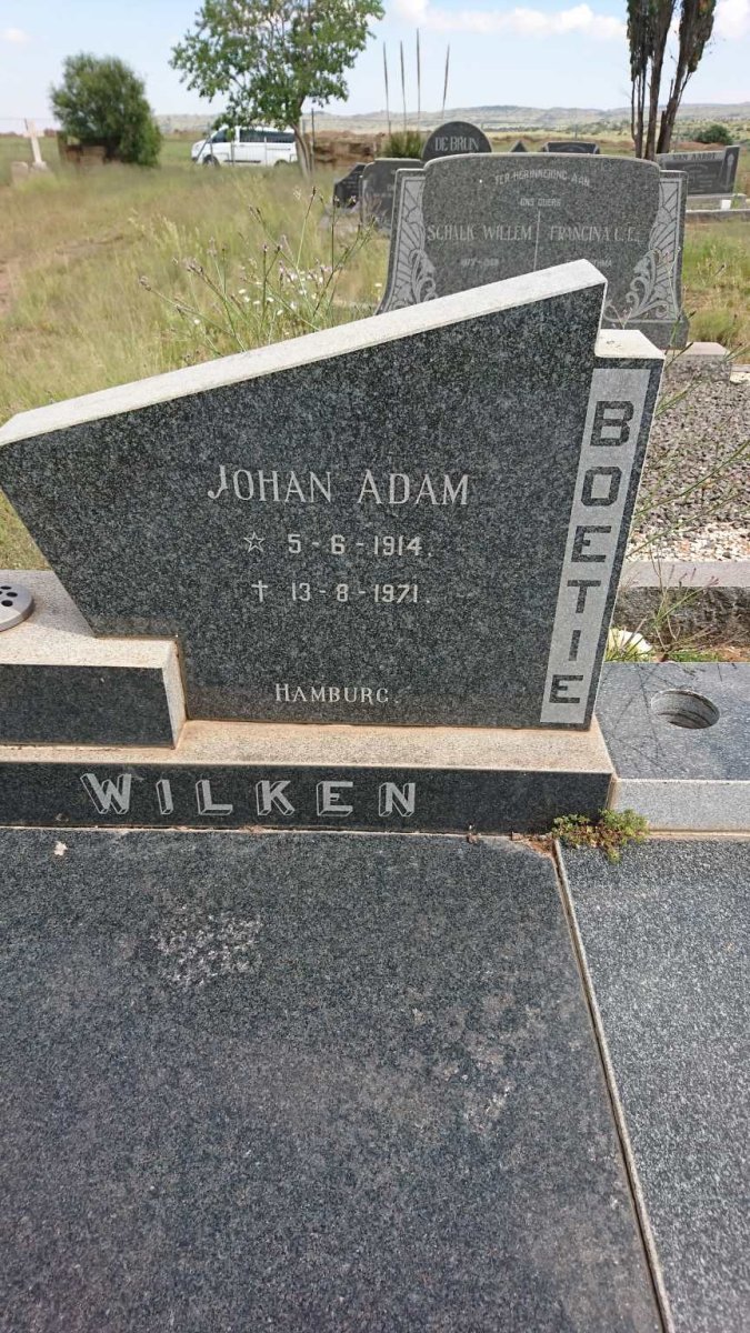 WILKEN Johan Adam 1914-1971 &amp; Irene RITCHIE 1916-2009