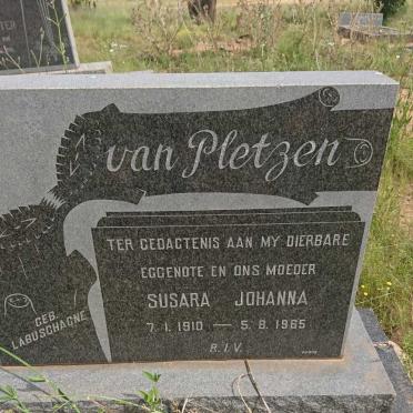 PLETZEN Susara Johanna, van nee LABUSCHAGNE 1910-1965