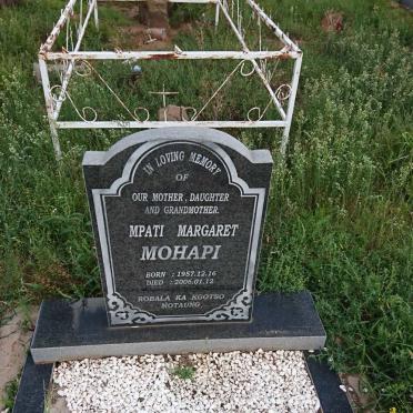 MOHAPI Mpati Margaret 1957-2006