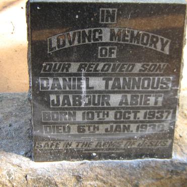 ABIET Daniel Tannous Jabour 1937-1938