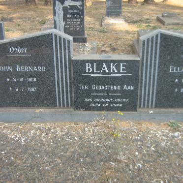 BLAKE John Bernard 1906-1967 &amp; Ella Sophia 1906-1975