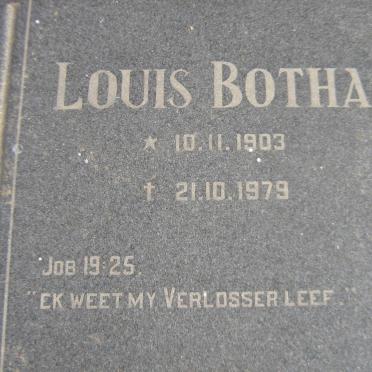 BOTHA Louis 1903-1979 &amp; Hester Jacoba 1916-1983