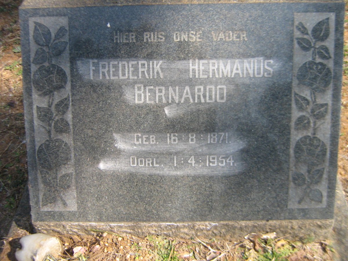 BERNARDO Frederik Hermanus 1871-1954
