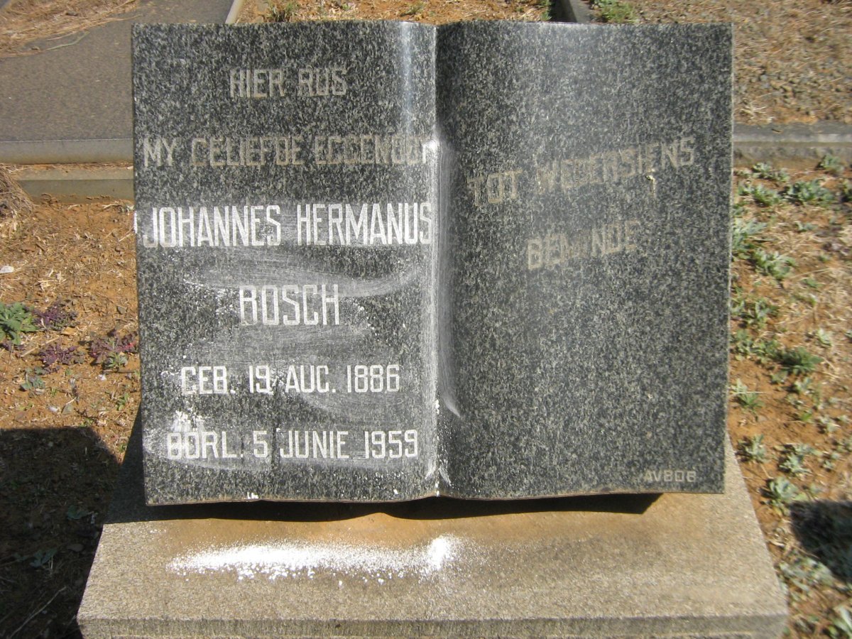 BOSCH Johannes Hermanus 1886-1959