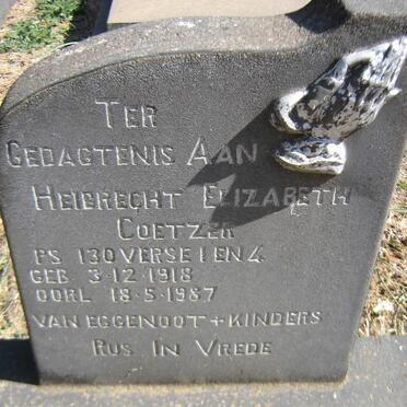 COETZER Heibrecht Elizabeth 1918-1987