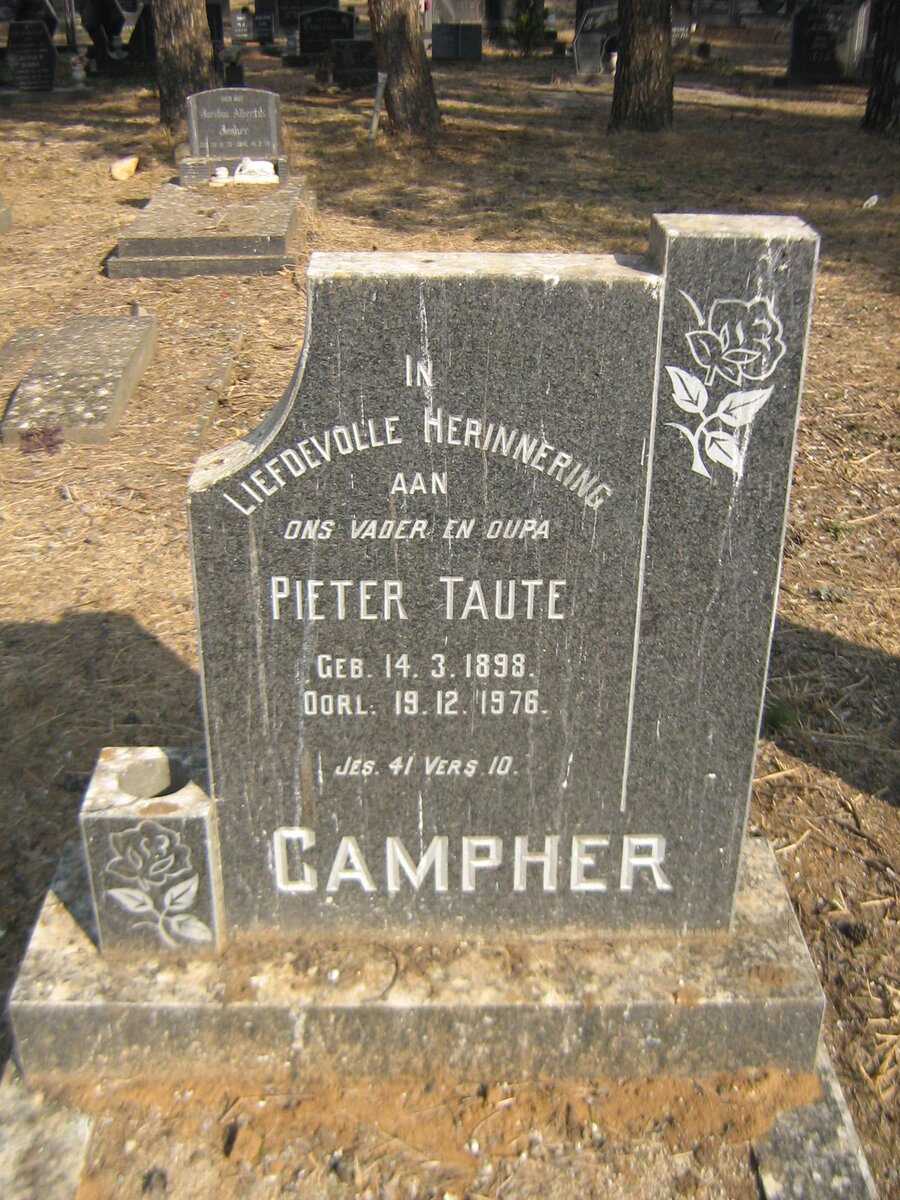 CAMPHER Pieter Taute 1898-1976