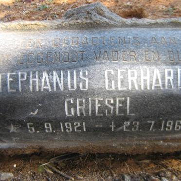 GRIESEL Stephanus Gerhardus 1921-1968