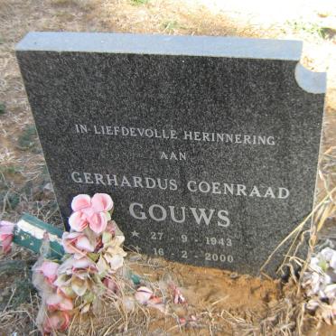 GOUWS Gerhardus Coenraad 1943-2000