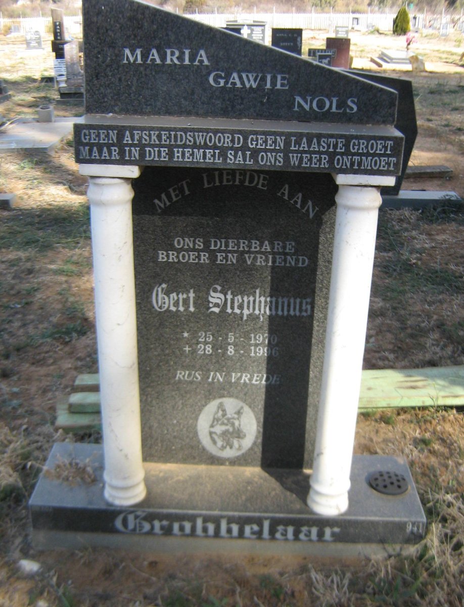 GROBBELAAR Gert Stephanus 1970-1996