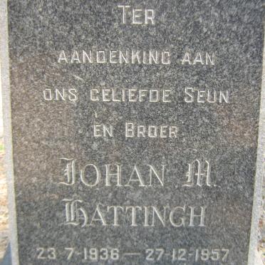HATTINGH Johan M. 1936-1957