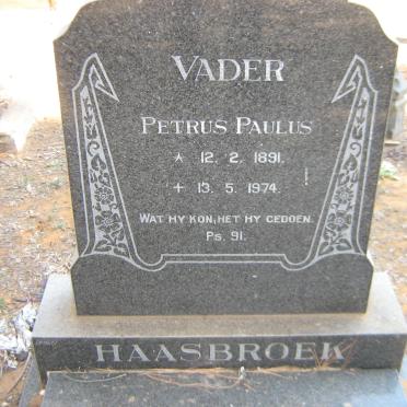 HAASBROEK Petrus Paulus 1891-1974